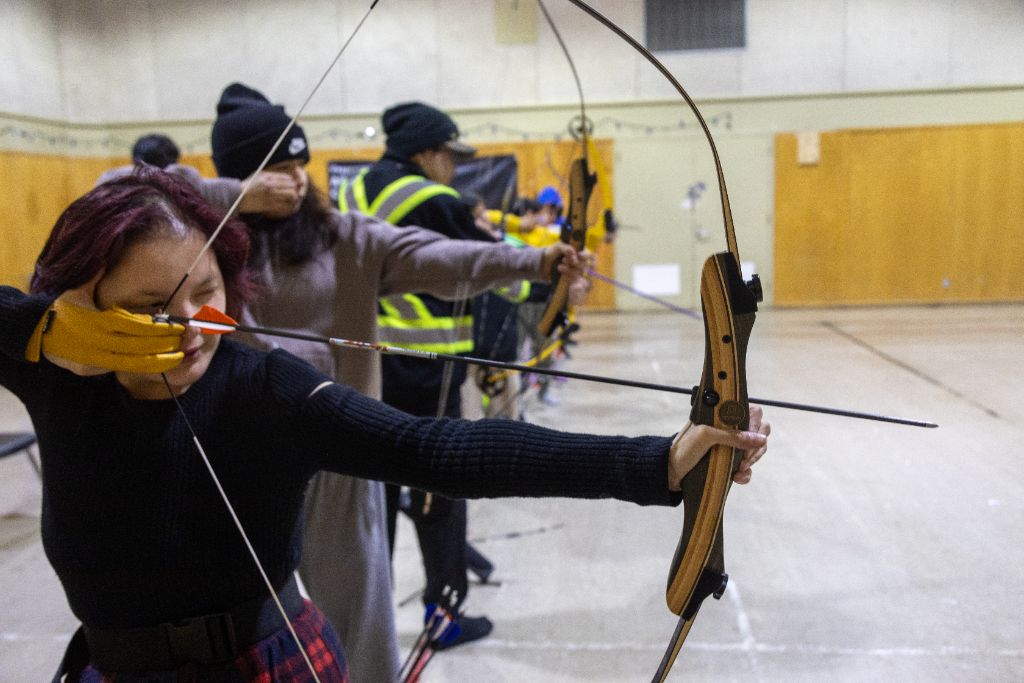 Indoor archery line — Burning Arrow program