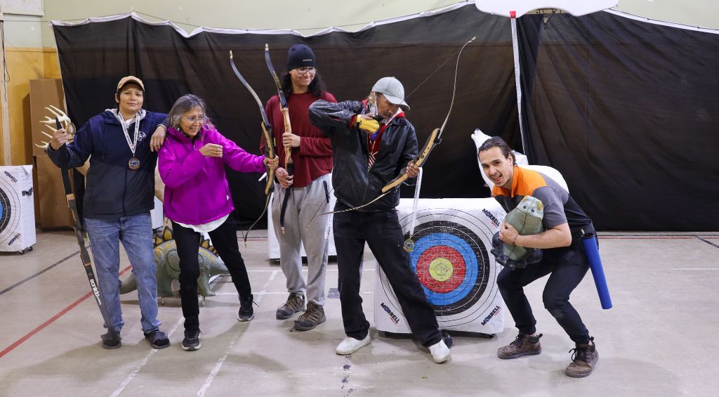 Full group photo — Burning Arrow community archery event