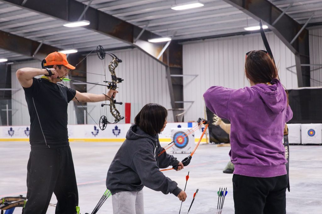 Family archery session — Burning Arrow arena